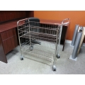 2-Tier Chrome Mail / File Cart 38x18x38.5"